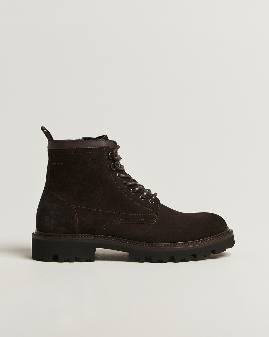 Homme | Bottes | BOSS BLACK | Julyo Suede Boot Dark Brown
