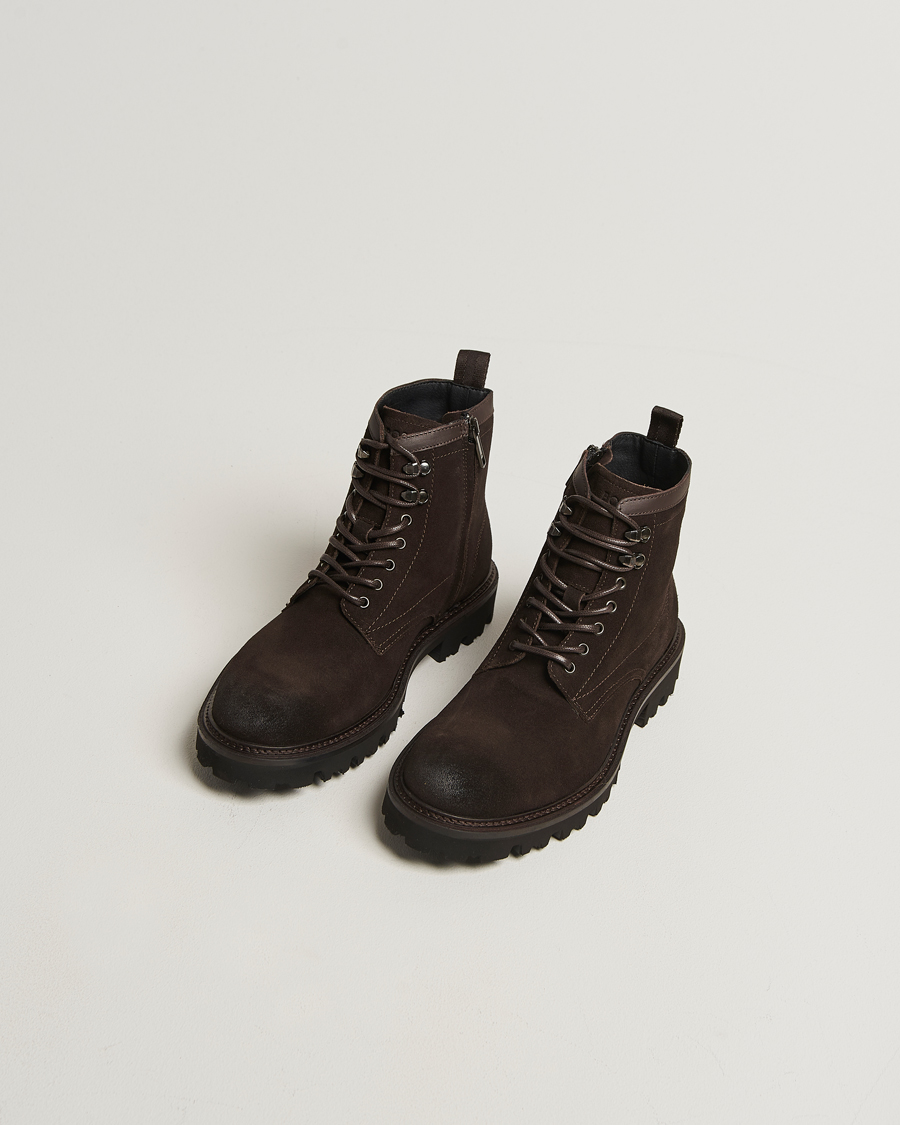 Homme | Bottes | BOSS BLACK | Julyo Suede Boot Dark Brown