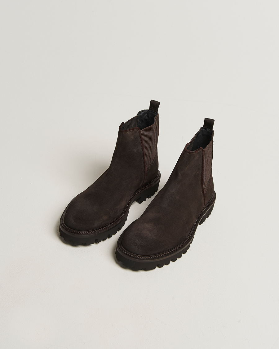 Heren | Laarzen | BOSS BLACK | Julyo Suede Chelsea Boot Dark Brown