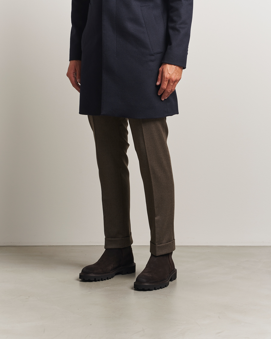 Heren | Laarzen | BOSS BLACK | Julyo Suede Chelsea Boot Dark Brown