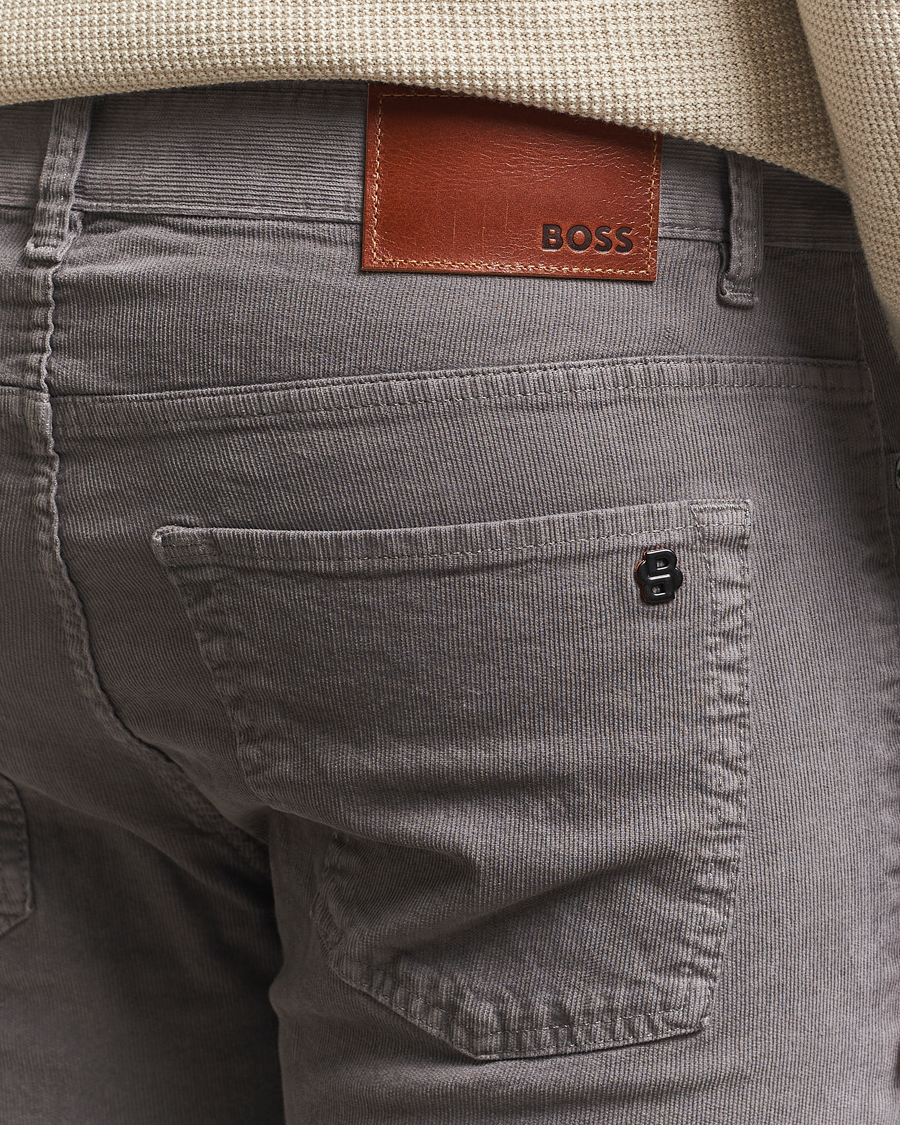 Homme | Pantalons | BOSS ORANGE | Delaware Corduroy Cotton 5-Pocket Pants Open Grey