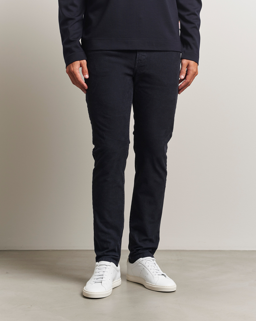 Homme | Pantalons | BOSS ORANGE | Delaware Corduroy Cotton 5-Pocket Pants Dark Blue