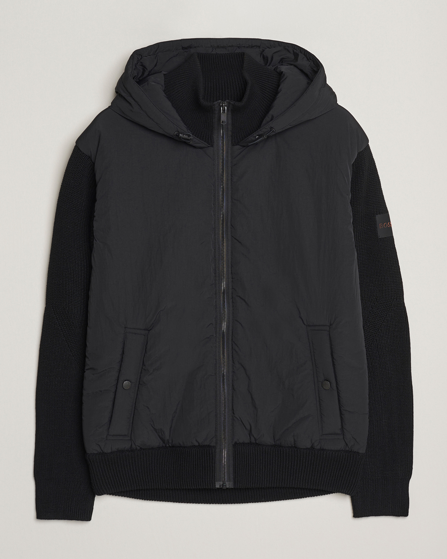 Homme | Pulls Et Tricots | BOSS ORANGE | Kiaccio Hybrid Hooded Full Zip Black