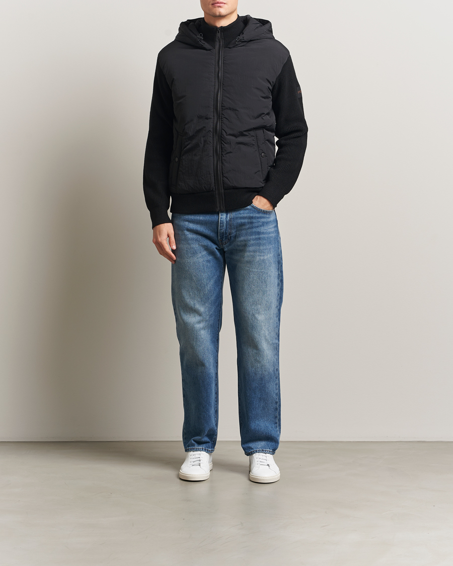 Homme | Pulls Et Tricots | BOSS ORANGE | Kiaccio Hybrid Hooded Full Zip Black