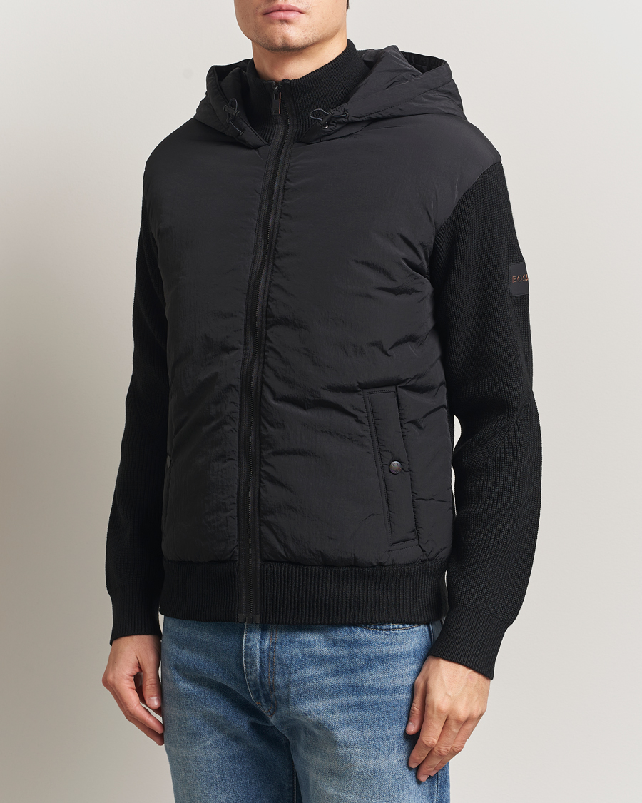 Homme | Pulls Et Tricots | BOSS ORANGE | Kiaccio Hybrid Hooded Full Zip Black