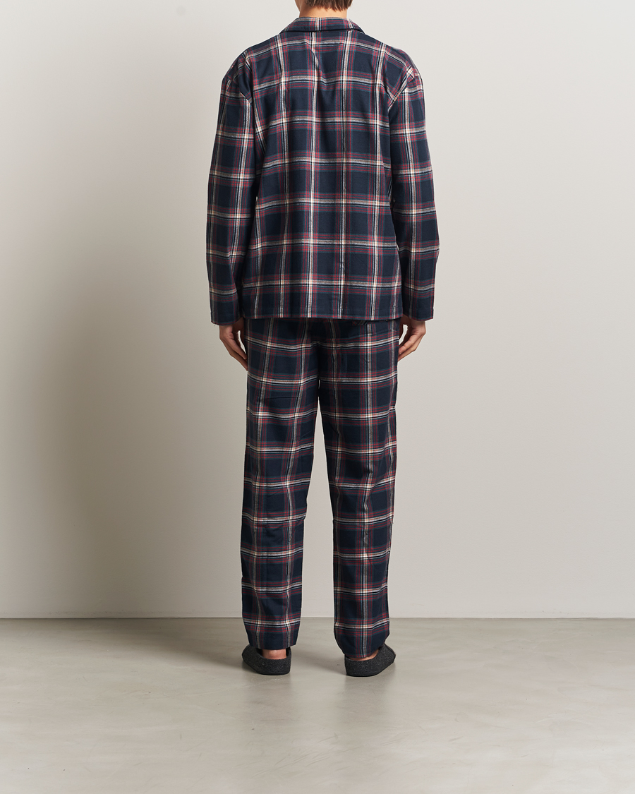 Heren | Pyjama's en gewaden | BOSS BLACK | Flannel Long Sleeve Pyjama Set Open Blue