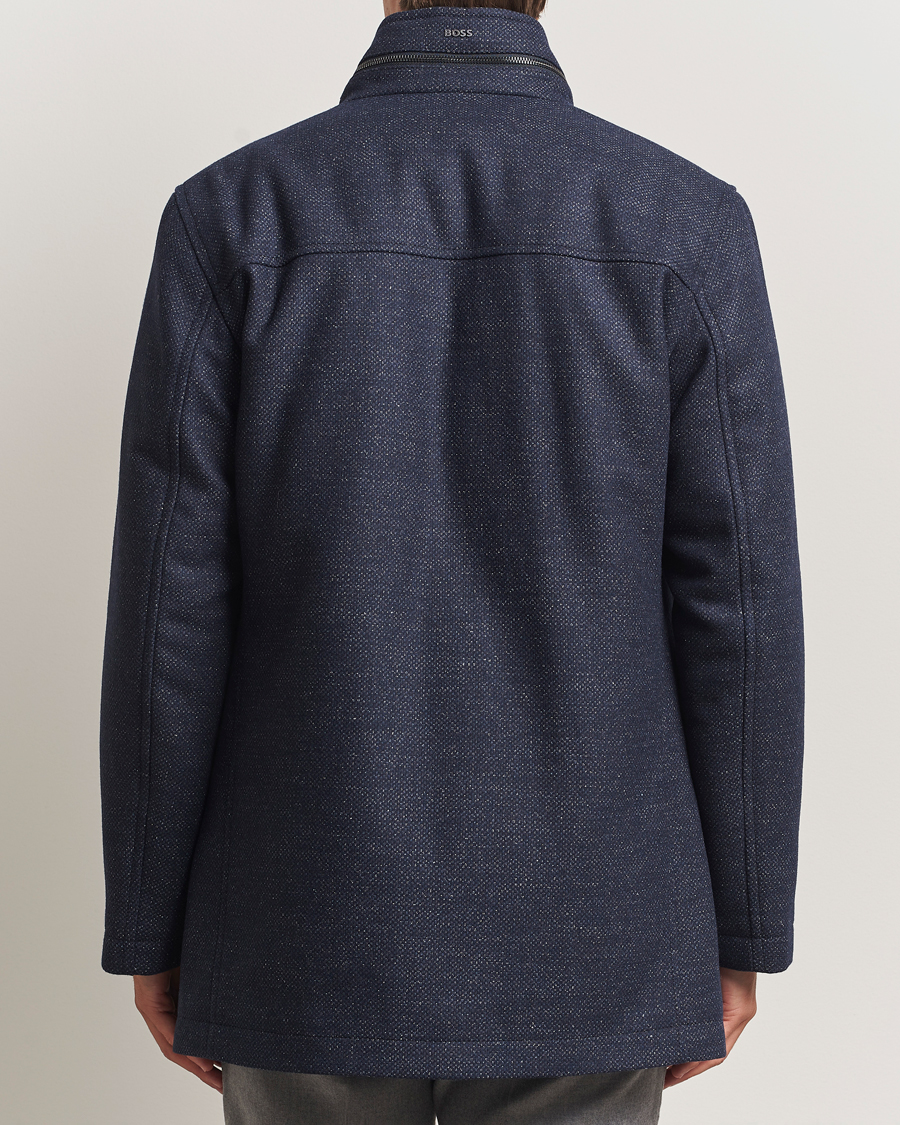 Heren | Jassen | BOSS BLACK | Camron Wool Coat Dark Blue