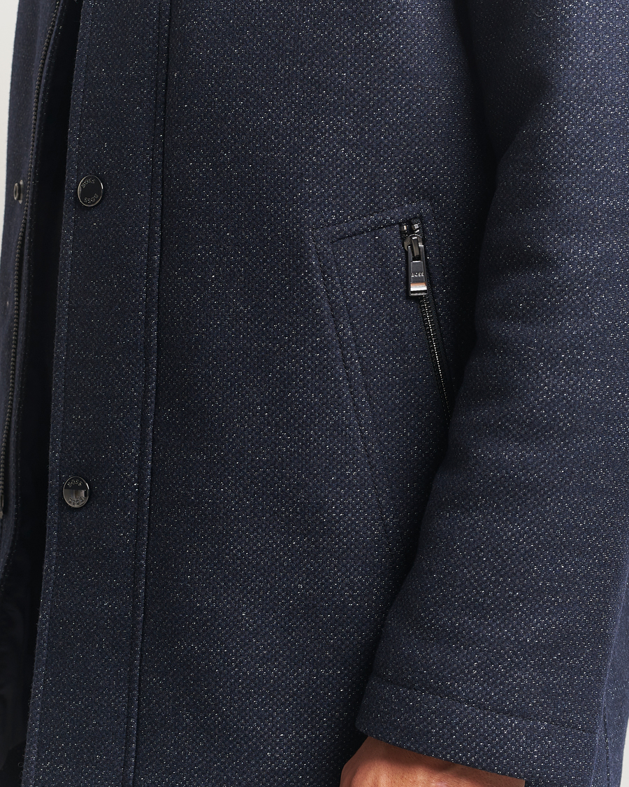 Heren | Jassen | BOSS BLACK | Camron Wool Coat Dark Blue
