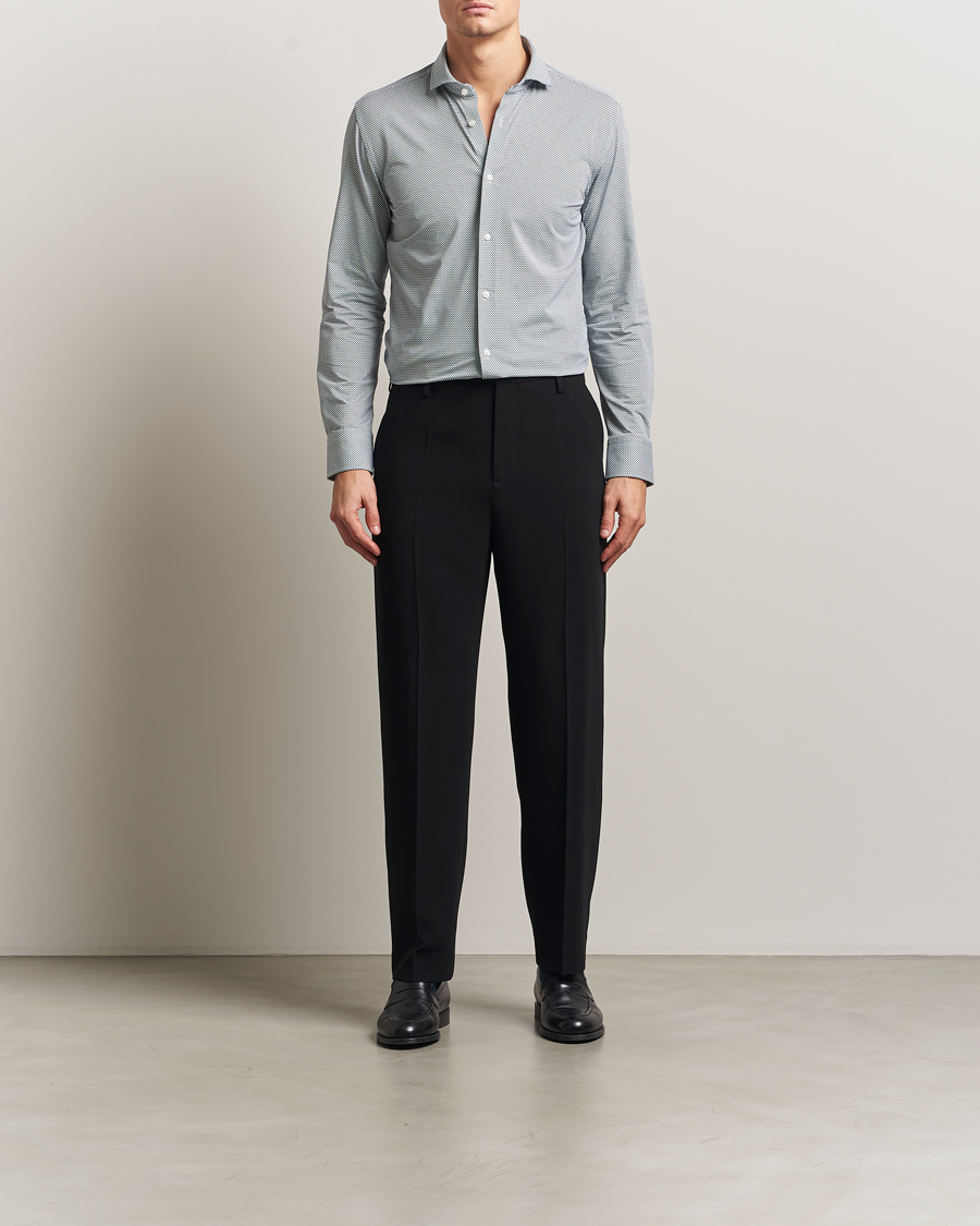 Homme | Chemises | BOSS BLACK | Hank 4-Way Printed Stretch Shirt Dark Blue