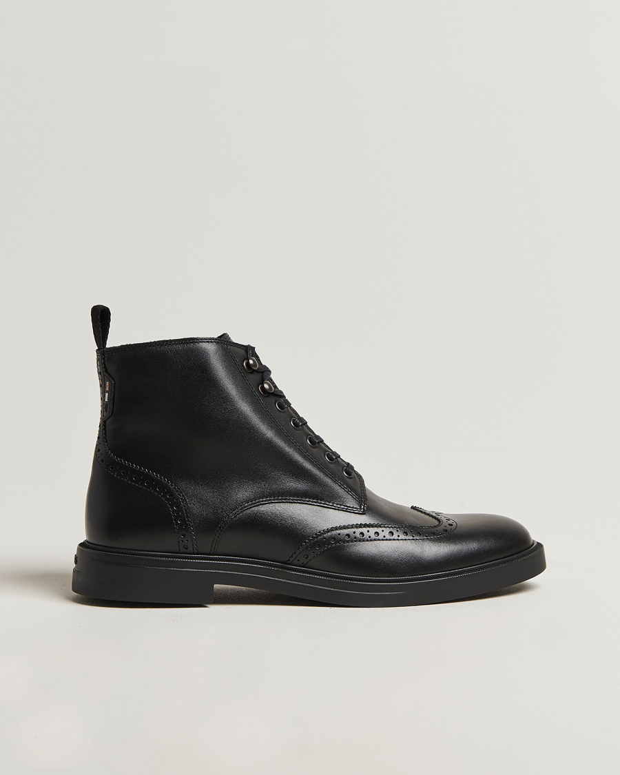 Heren | Laarzen | BOSS BLACK | Calev Leather Brogue Boot Black