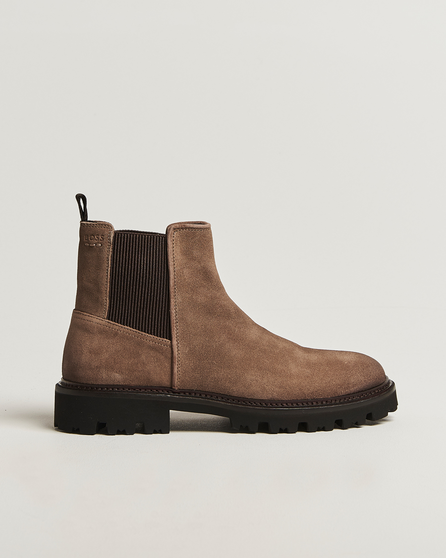 Heren | Laarzen | BOSS BLACK | Julyo Suede Chelsea Boot Medium Beige