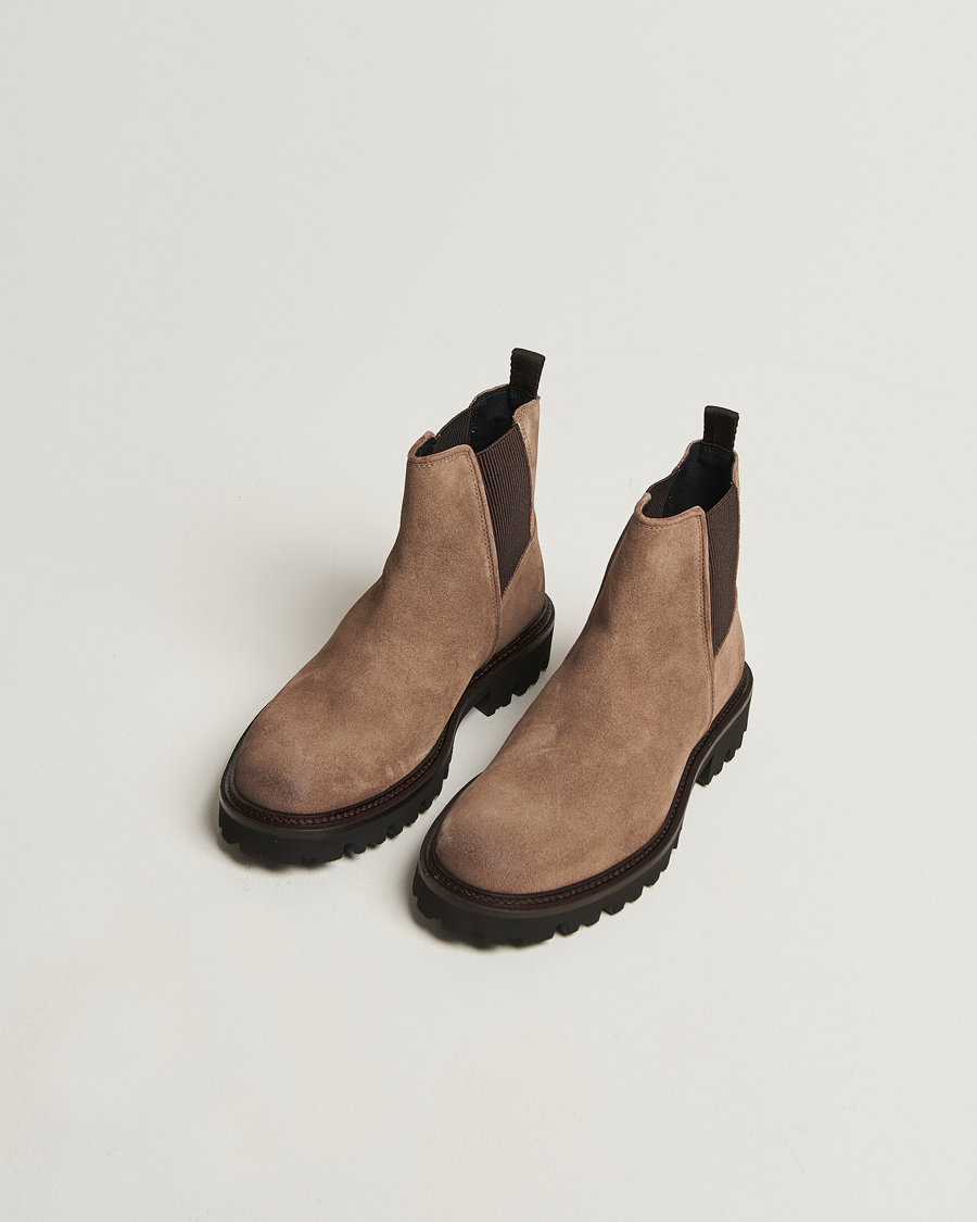 Heren | Laarzen | BOSS BLACK | Julyo Suede Chelsea Boot Medium Beige