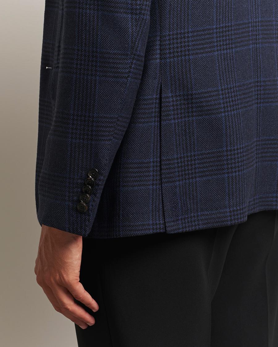 Homme | Blazers | BOSS CAMEL | Jeff Wool Checked Blazer Dark Blue