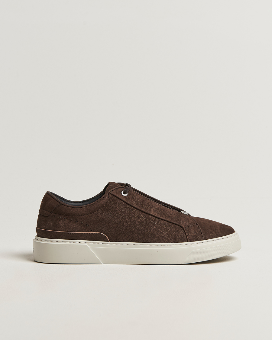 Heren | Sneakers | BOSS CAMEL | Gary Nubuck Sneaker Dark Brown