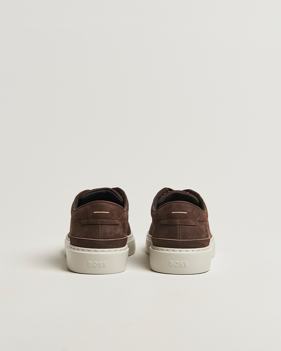 Heren | Sneakers | BOSS CAMEL | Gary Nubuck Sneaker Dark Brown