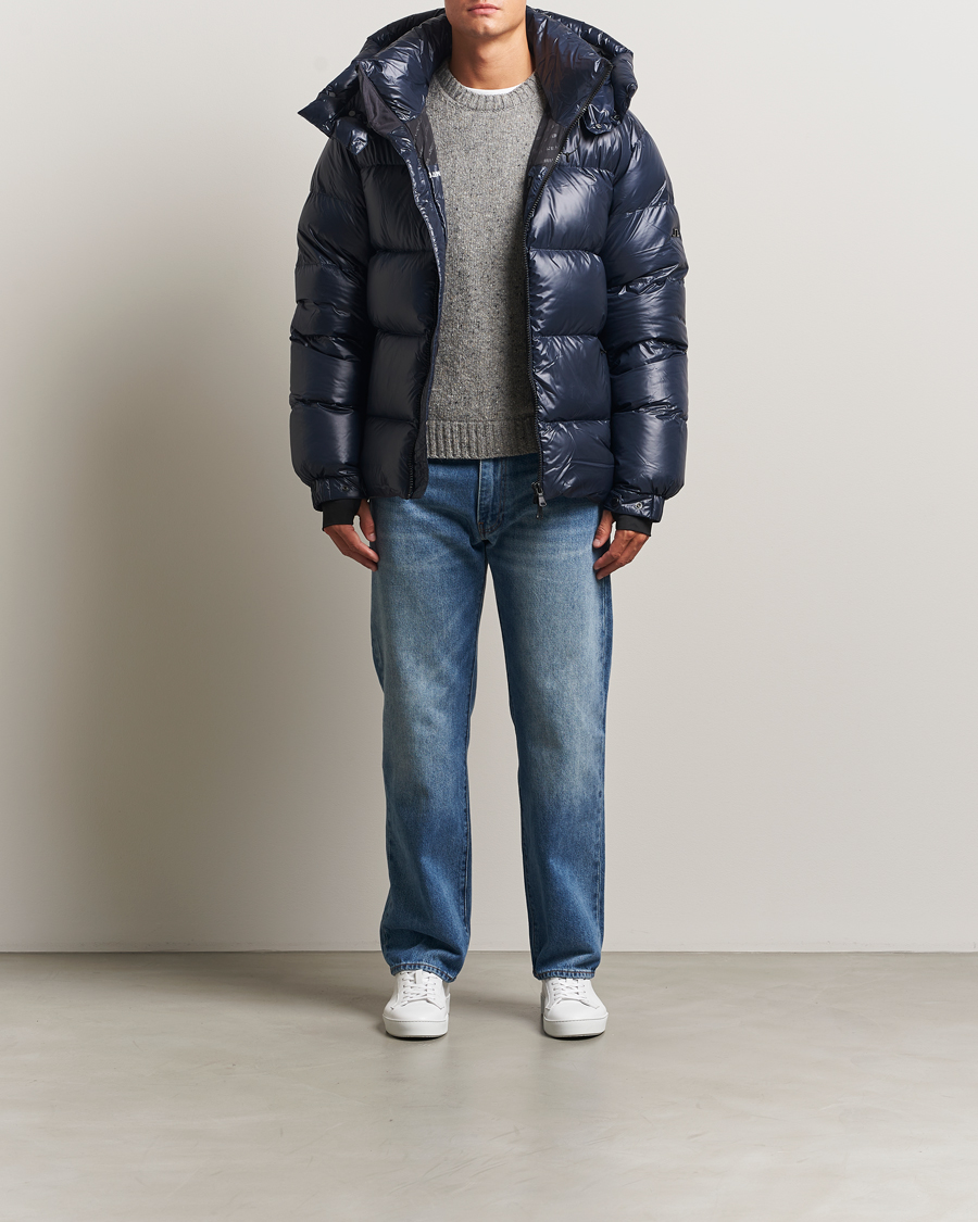 Heren | Jassen | J.Lindeberg | Creek Down Hooded Jacket Navy