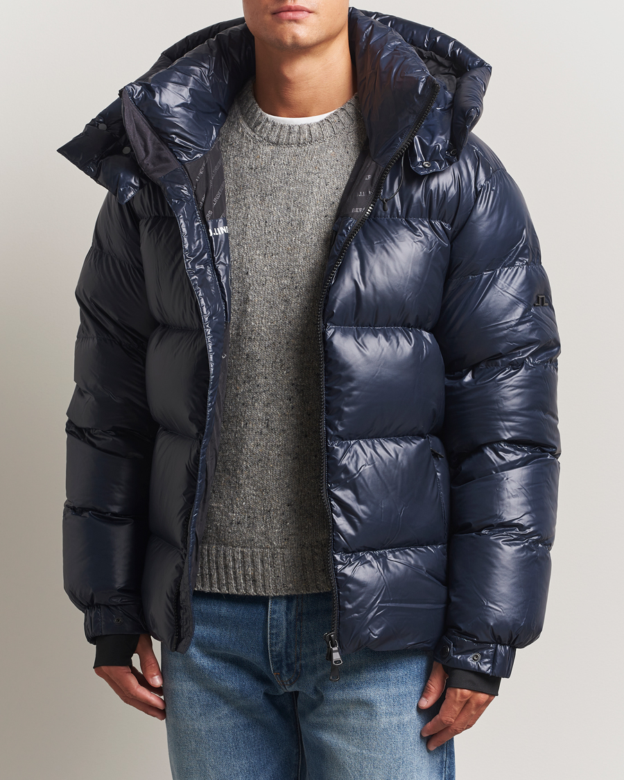 Heren | Jassen | J.Lindeberg | Creek Down Hooded Jacket Navy