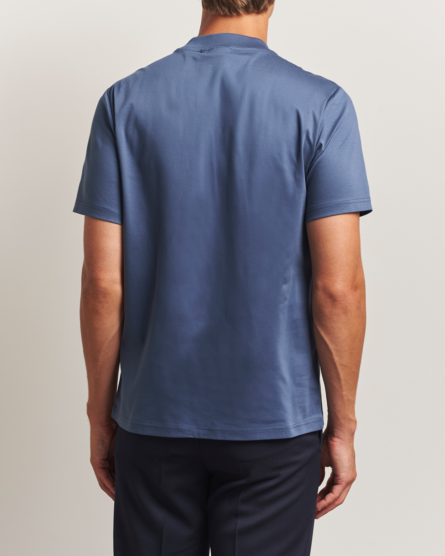 Heren | T-shirts | J.Lindeberg | Ace Mock Neck T-Shirt Vintage Indigo
