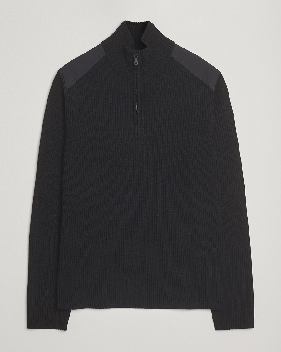 Homme | Pulls Et Tricots | J.Lindeberg | Martin Knitted Hybrid Half Zip Black