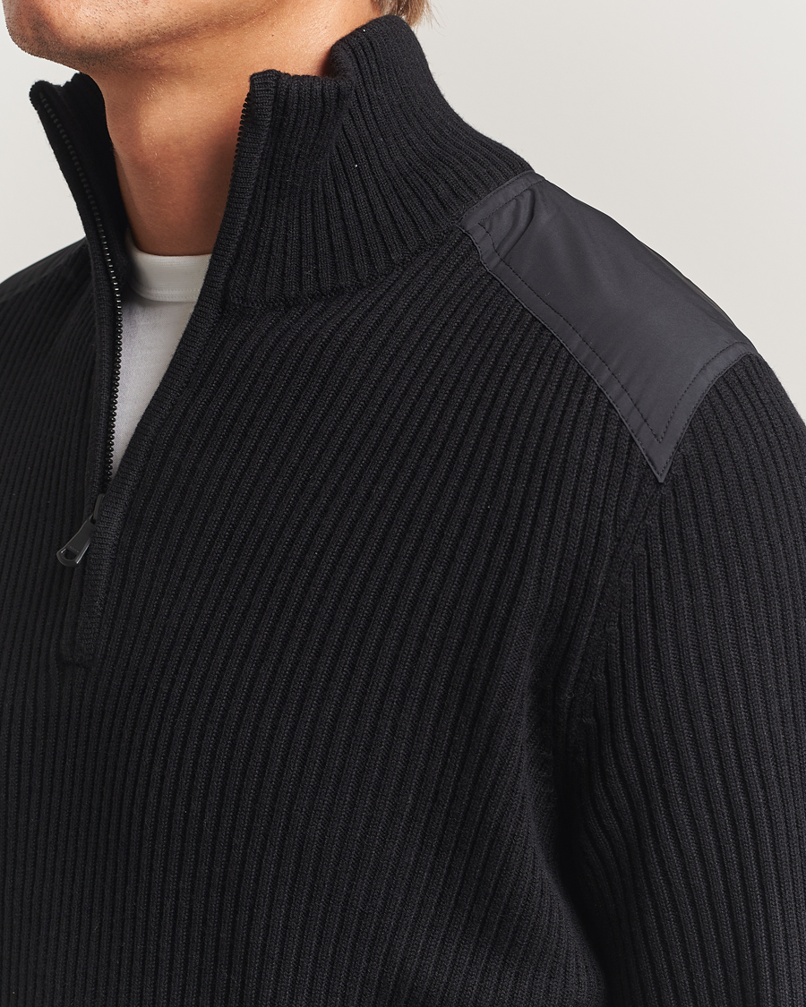 Homme | Pulls Et Tricots | J.Lindeberg | Martin Knitted Hybrid Half Zip Black