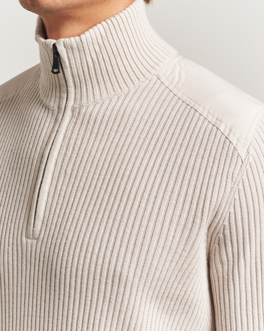 Heren | Truien | J.Lindeberg | Martin Knitted Hybrid Half Zip Moonbeam
