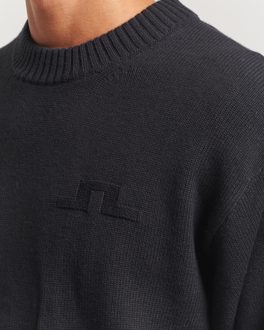 Homme | Pulls Et Tricots | J.Lindeberg | Eddy Wool/Cotton Knitted Sweater Black