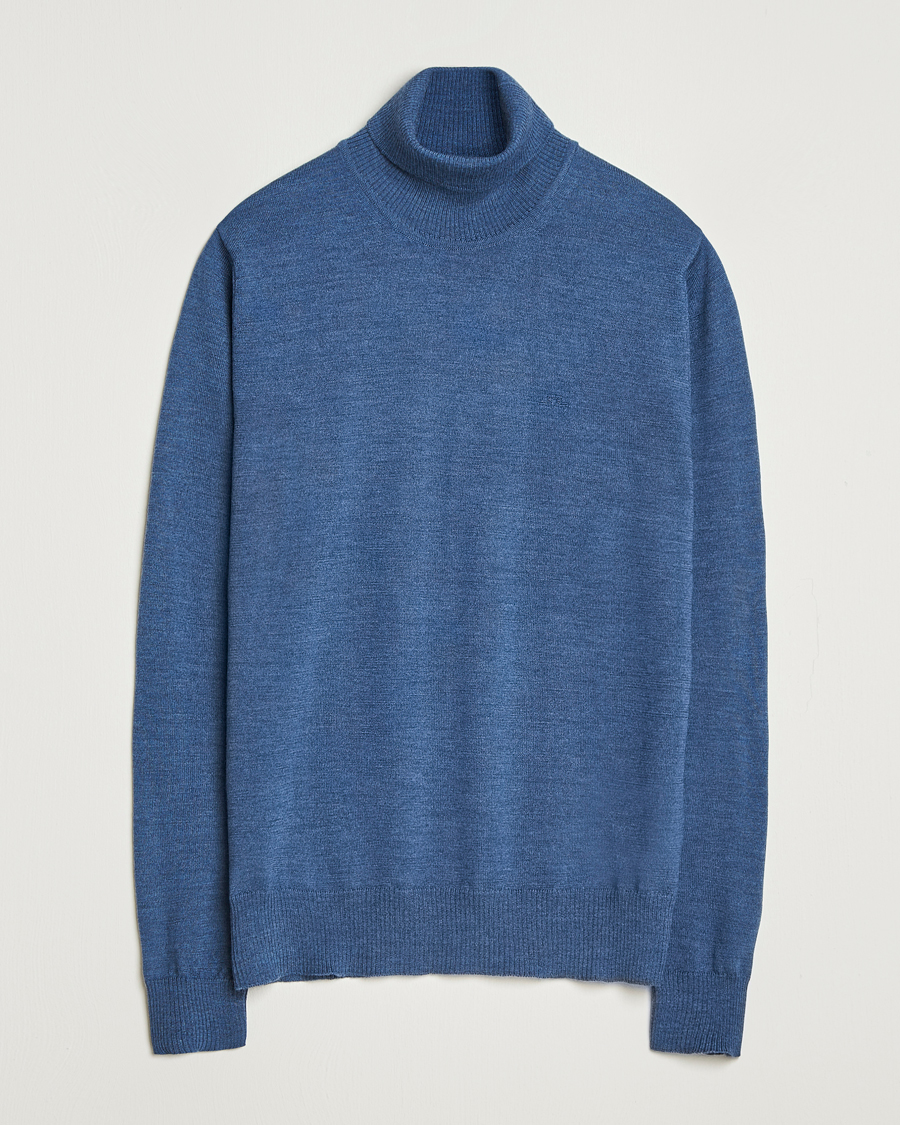 Heren | Truien | J.Lindeberg | Kaden Merino Turtleneck Vintage Indigo Melange