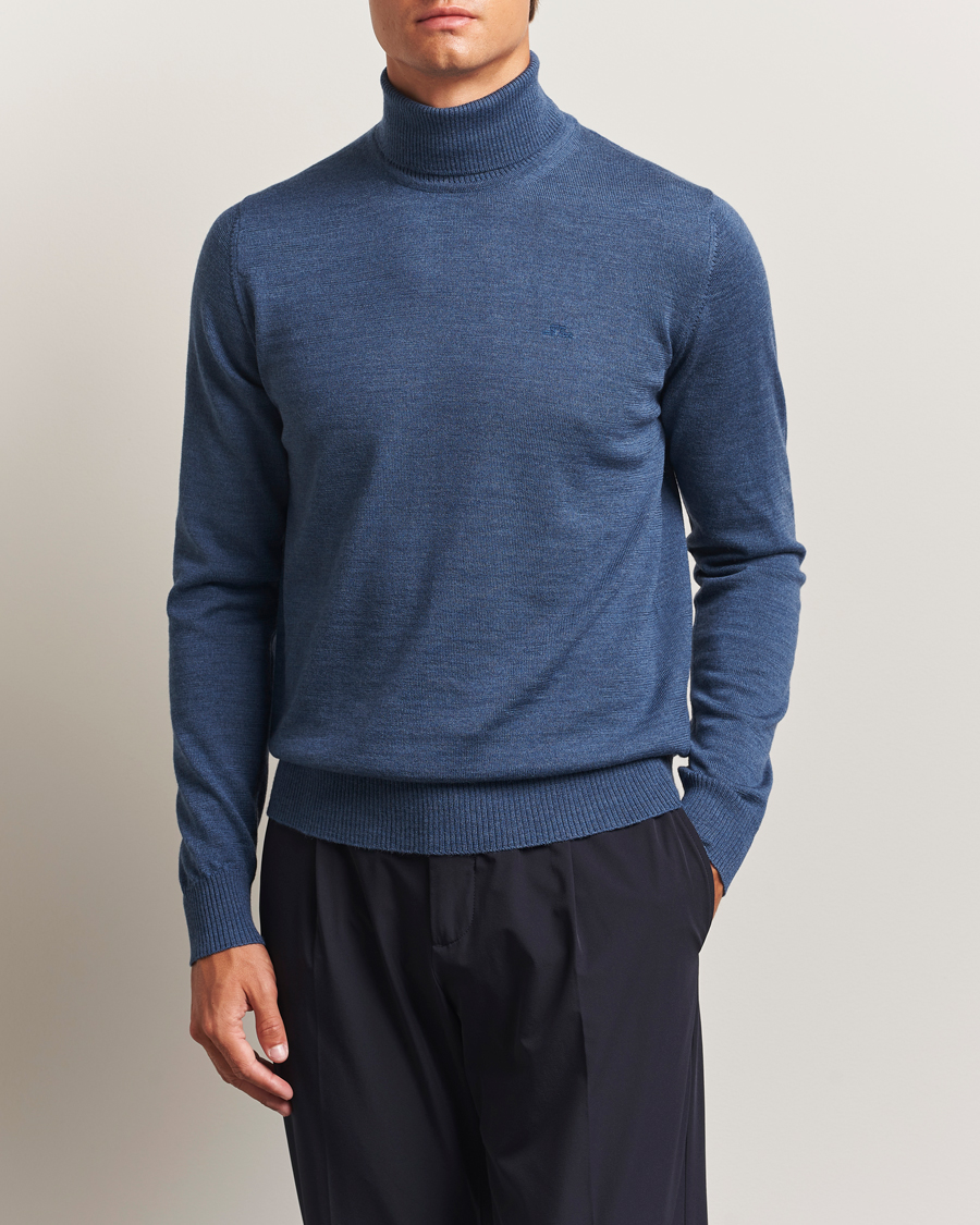 Heren | Truien | J.Lindeberg | Kaden Merino Turtleneck Vintage Indigo Melange