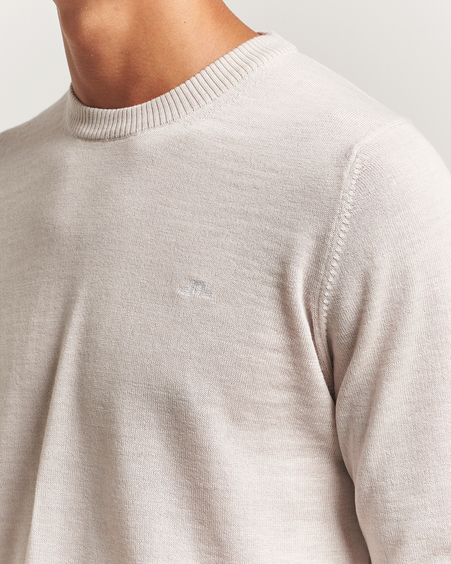 Heren | Truien | J.Lindeberg | Keane Merino Crew Neck Moonbeam Melange