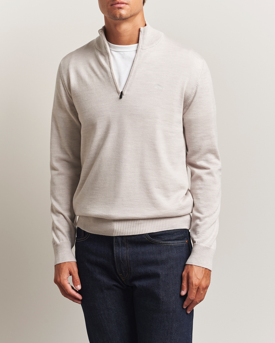 Homme | Pulls Et Tricots | J.Lindeberg | Kiyan Merino Half Zip Moonbeam Melange