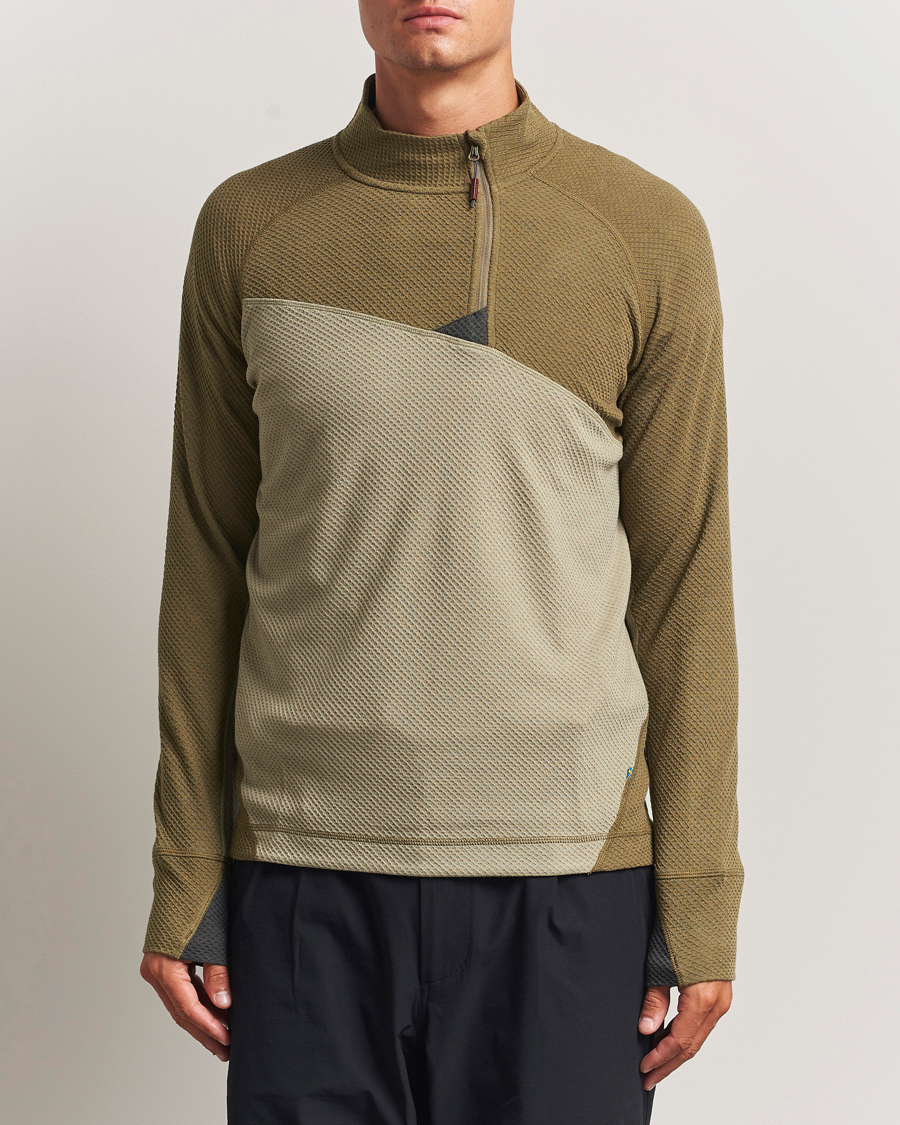 Homme | Pulls Et Tricots | Klättermusen | Huge Half Zip Sweater Silver Green Olive