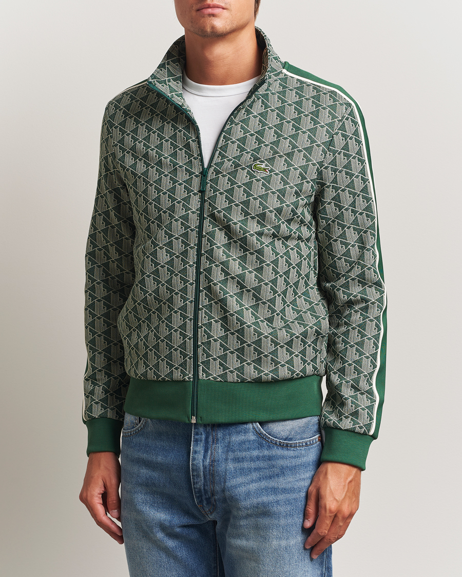 Homme | Pulls Et Tricots | Lacoste | Monogram Track Jacket Green/Sinople