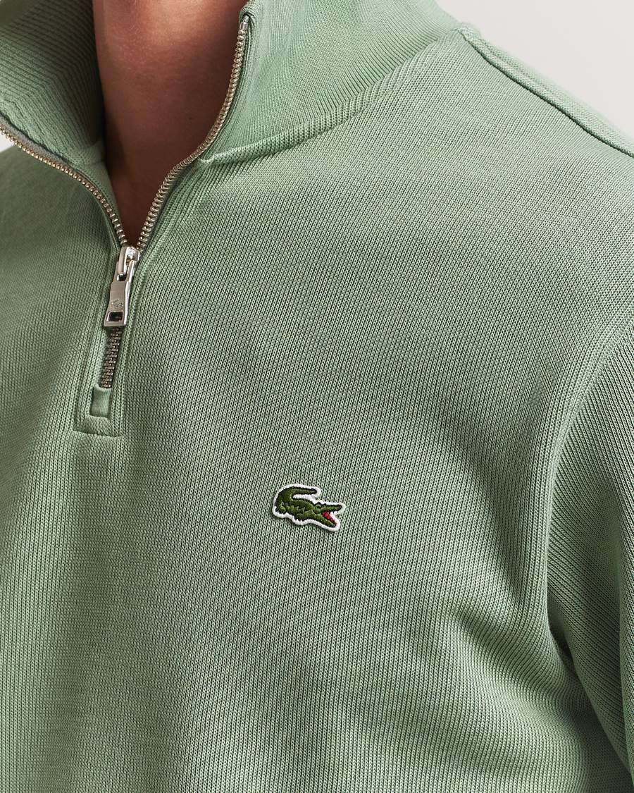 Homme | Pulls Et Tricots | Lacoste | Rib Interlock Half Zip Thyme Green