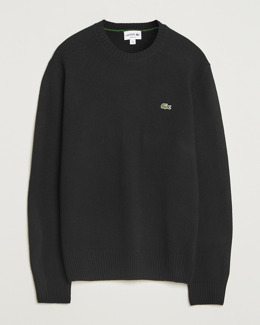 Heren | Truien | Lacoste | Carded Wool Crew Neck Black