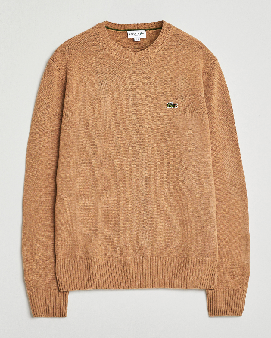 Homme | Pulls Et Tricots | Lacoste | Carded Wool Crew Neck Datte Chine