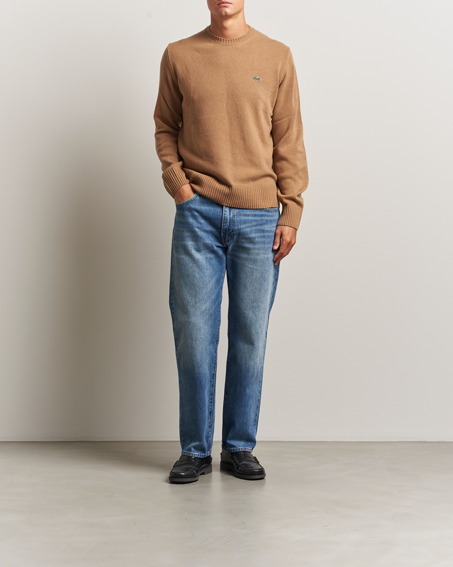Homme | Pulls Et Tricots | Lacoste | Carded Wool Crew Neck Datte Chine