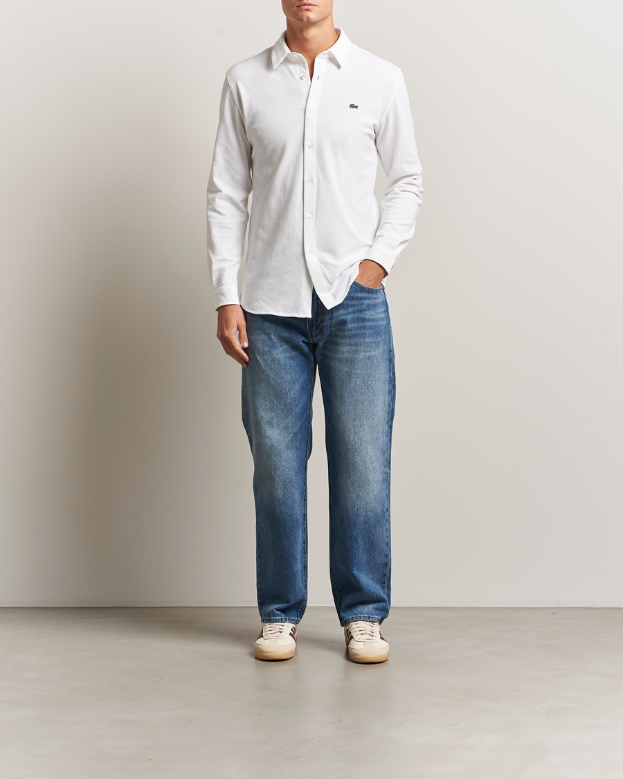 Heren | Overhemden | Lacoste | Slim Fit Cotton Piqué Shirt White