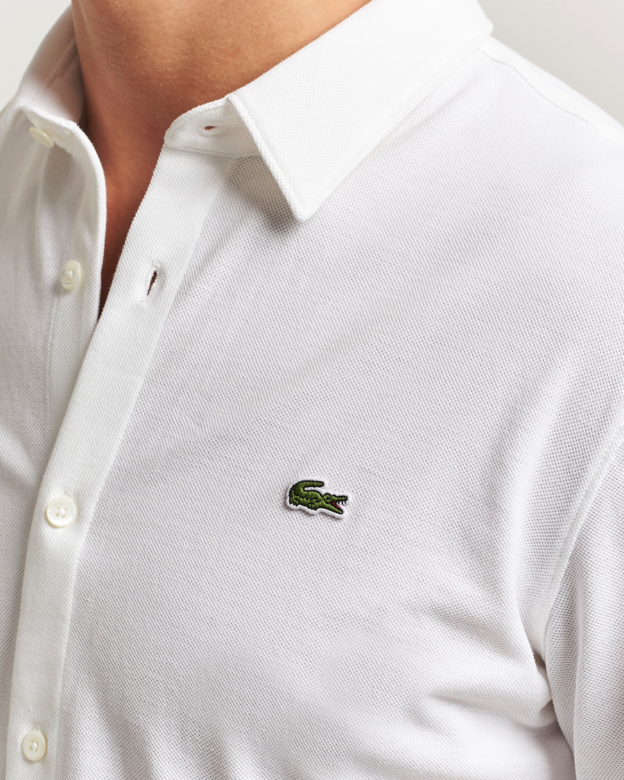 Heren | Overhemden | Lacoste | Slim Fit Cotton Piqué Shirt White