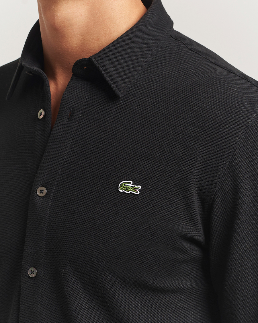 Heren | Overhemden | Lacoste | Slim Fit Cotton Piqué Shirt Black