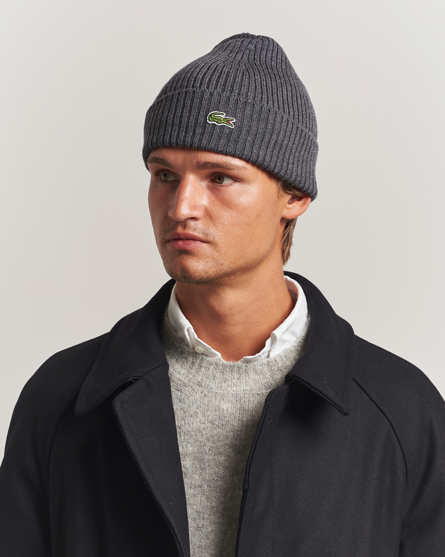 Heren | Mutsen | Lacoste | Wool Knitted Beanie Pitch Chine