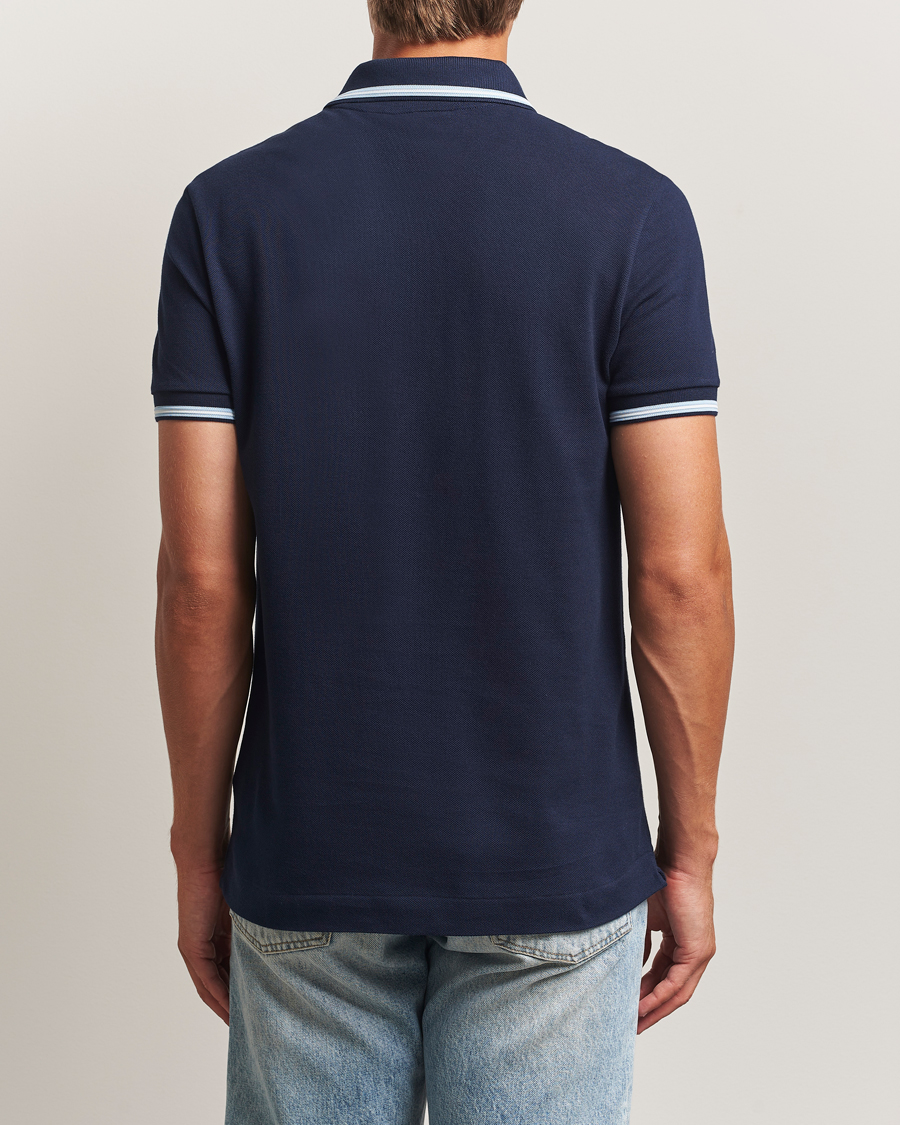 Heren | Polo's | Lacoste | Original Stripe Collar Polo Piké Navy Blue