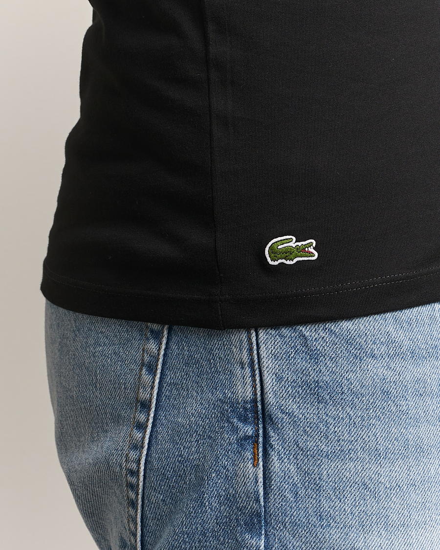 Homme | T-shirts | Lacoste | 3-Pack Crew Neck T-Shirt Black
