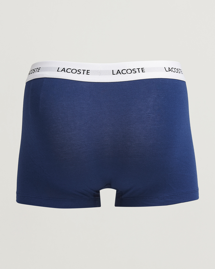 Heren | Ondergoed | Lacoste | 3-Pack Stretch Cotton Trunks Blue