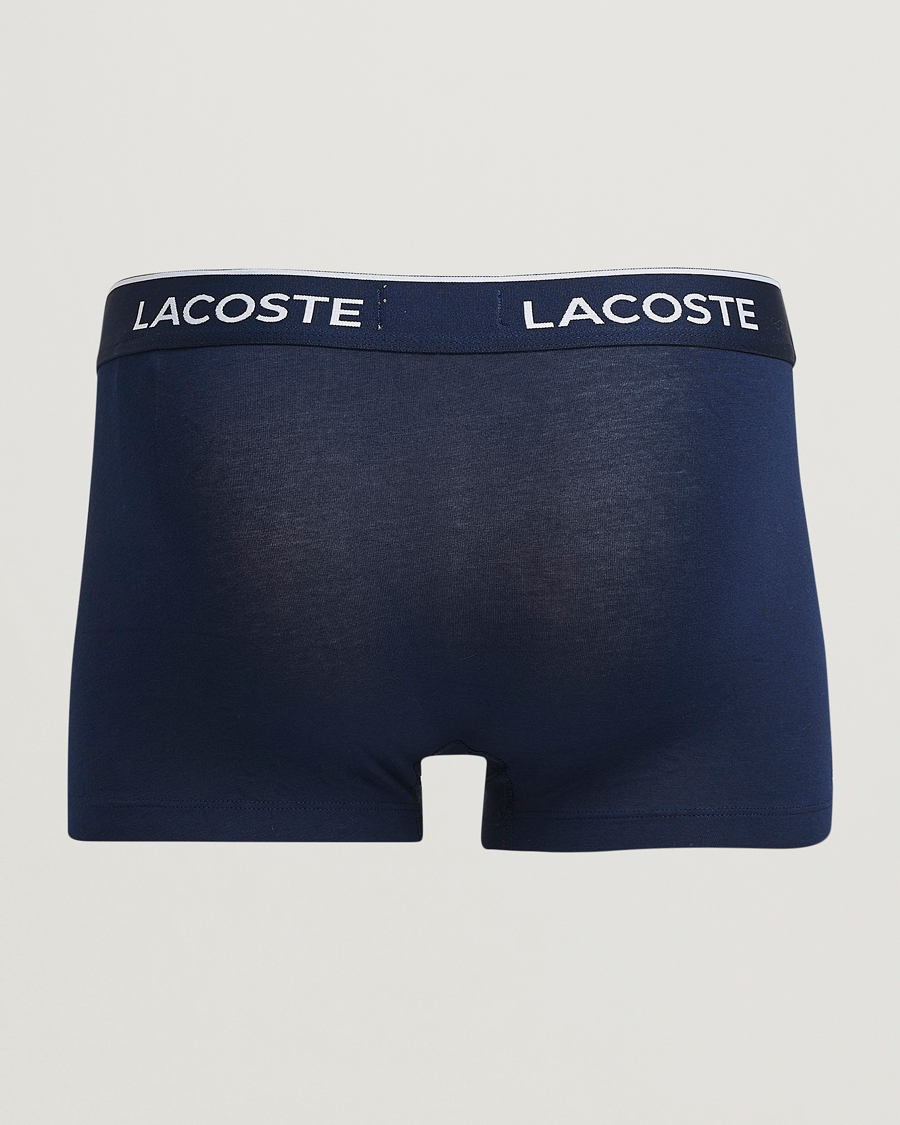 Heren | Ondergoed | Lacoste | 3-Pack Stretch Cotton Trunks Navy/Blue/Red