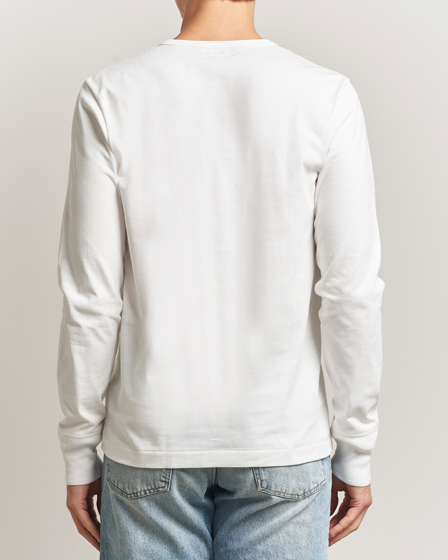 Heren | Truien | Merz b. Schwanen | Classic Fit Sturdy Organic Cotton Henley White