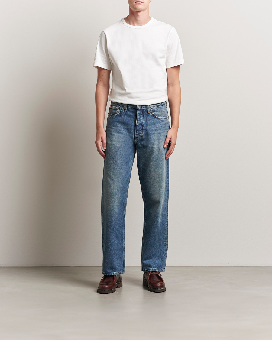 Homme | T-shirts | Merz b. Schwanen | Classic Fit Sturdy Loopwheeled T-Shirt White