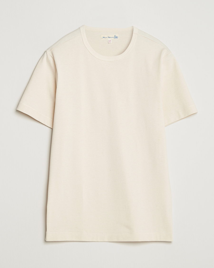 Heren | T-shirts | Merz b. Schwanen | Classic Fit Sturdy T-Shirt Nature