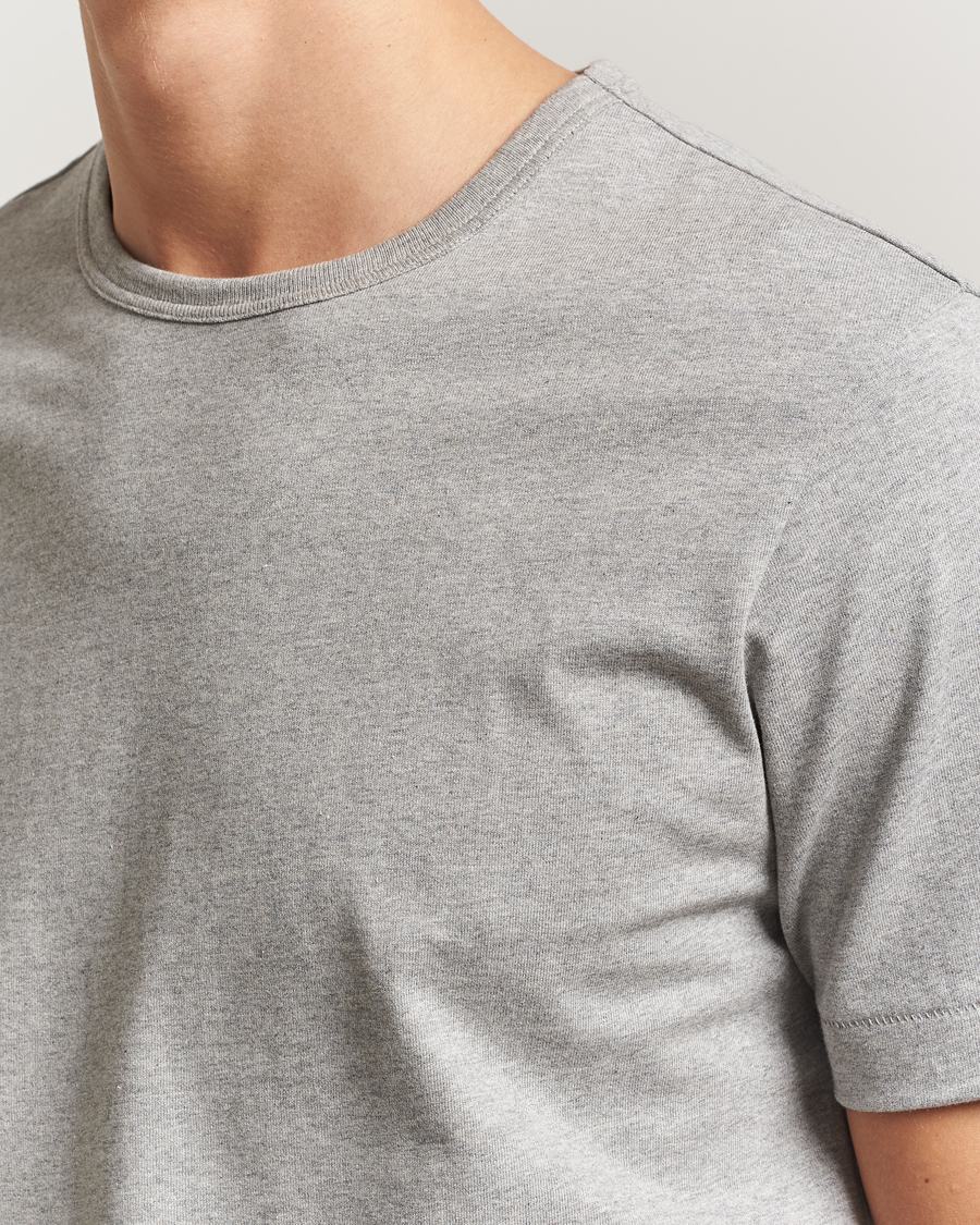 Heren | T-shirts | Merz b. Schwanen | Classic Fit Sturdy T-Shirt Grey Melange