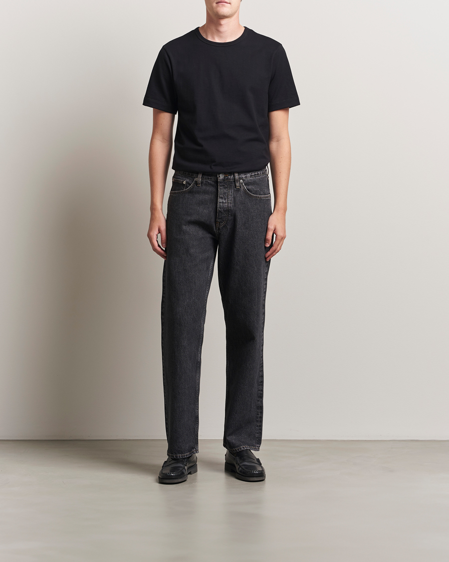 Homme | T-shirts | Merz b. Schwanen | Classic Fit Sturdy Loopwheeled T-Shirt Black