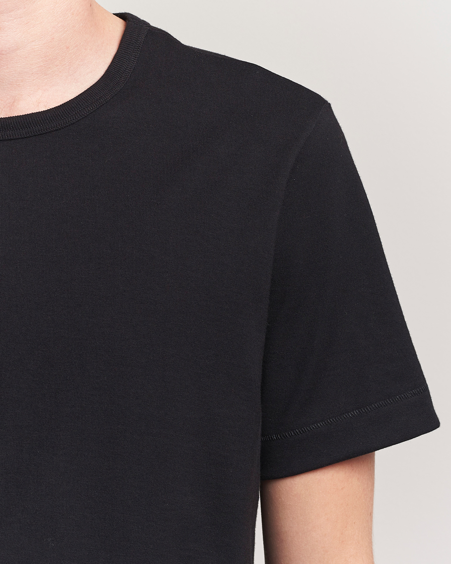 Homme | T-shirts | Merz b. Schwanen | Classic Fit Sturdy Loopwheeled T-Shirt Black